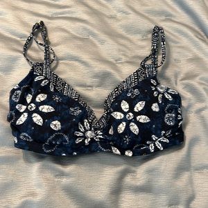 NWOT navy bikini top